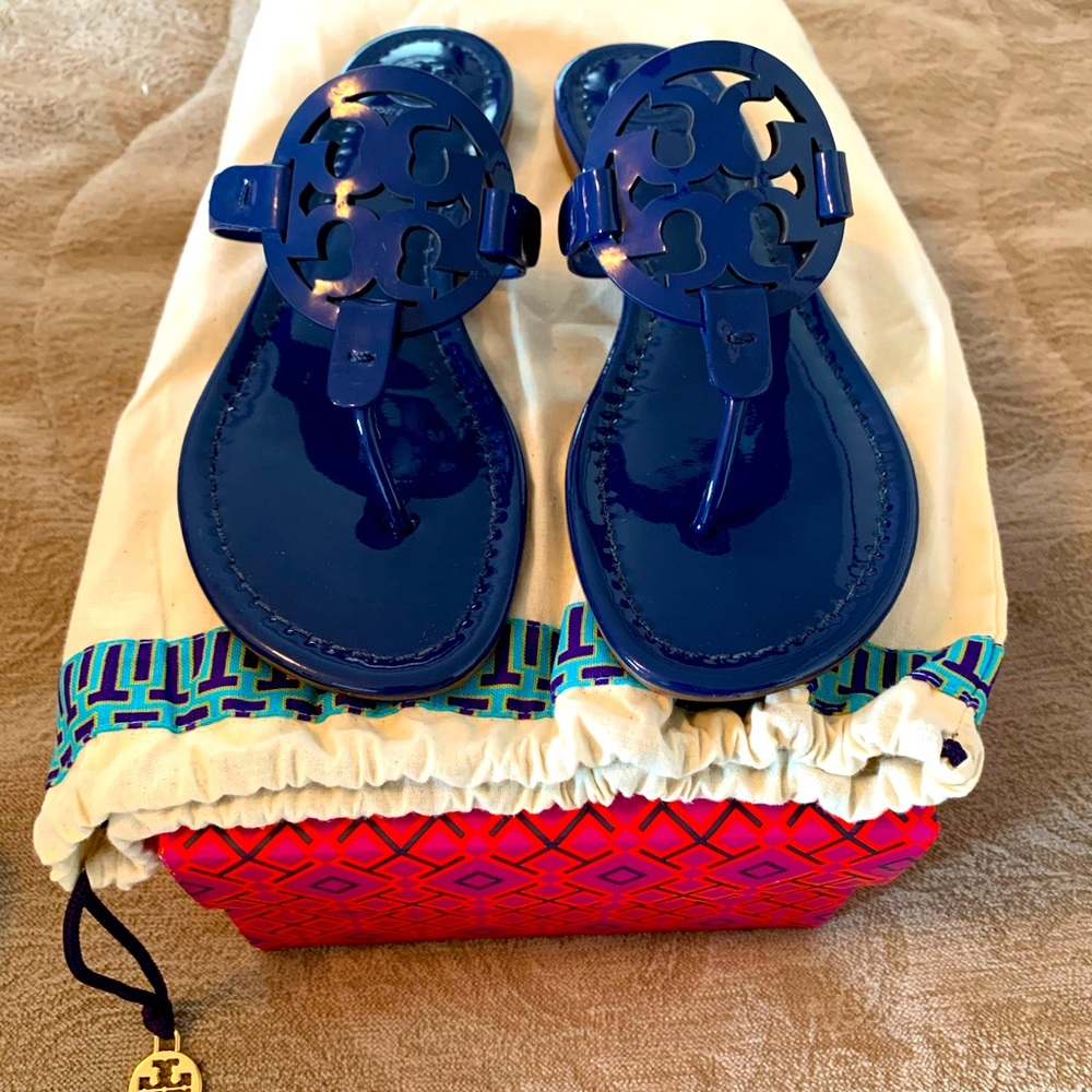 Tory Burch Miller Soft Patent flip flops